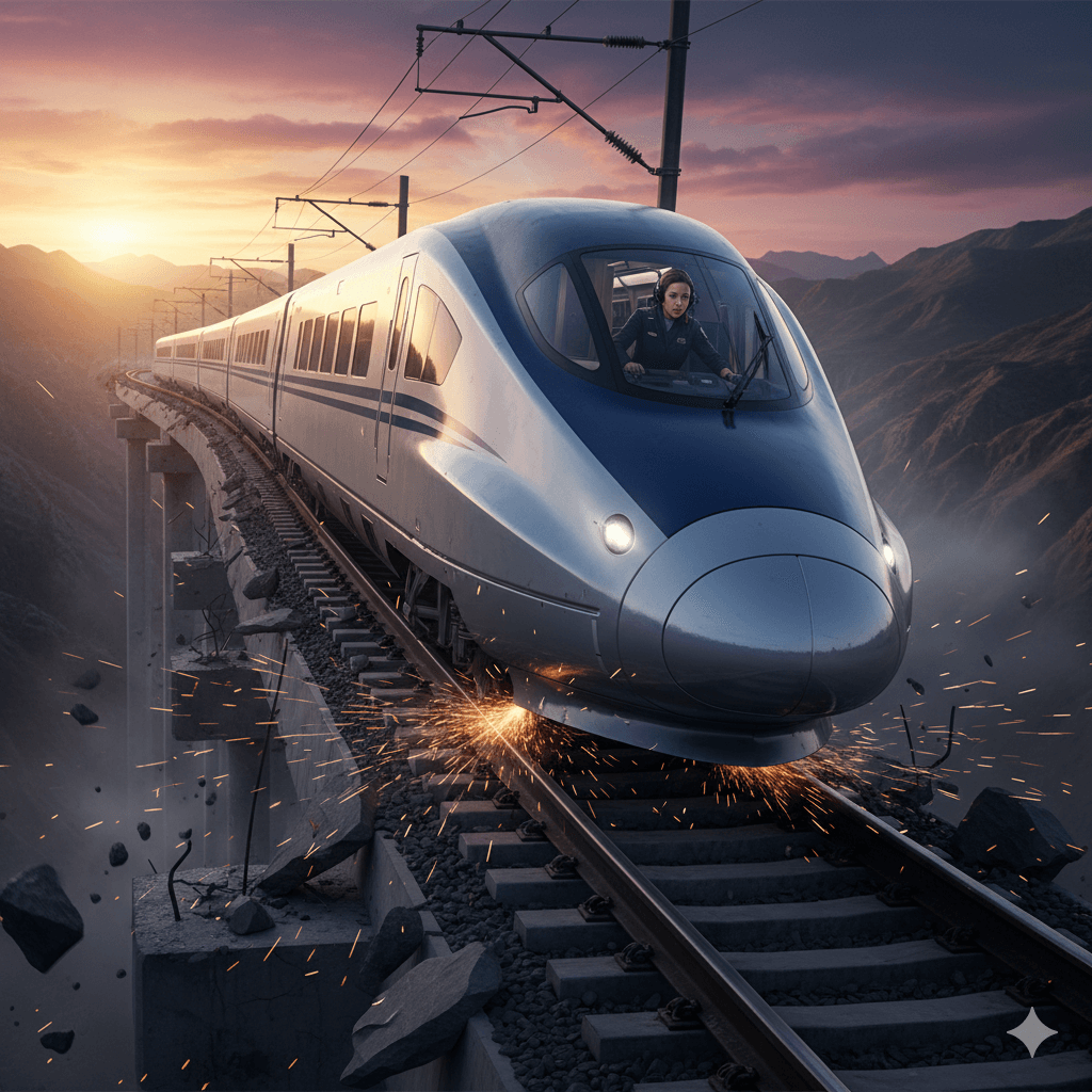 Railroad tracks symbolizing staying on track with God's path and purpose